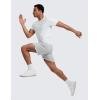 imageCRZ YOGA Mens Linerless Split Training Shorts 7  Lightweight Quick Dry Soft Workout Running Athletic Gym with PocketsPlatinum Grey