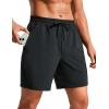 imageCRZ YOGA Mens Swim Trunks 57  Mesh Liner Quick Dry Beach Sports Casual Swimwear Shorts with PocketsBlack