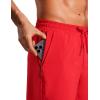imageCRZ YOGA Mens Swim Trunks 57  Mesh Liner Quick Dry Beach Sports Casual Swimwear Shorts with PocketsDeep Red
