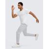 imageCRZ YOGA Performance Joggers for Men 29  Breathable SweatWicking Workout Athletic Casual Pants with PocketsLight Grey Heather