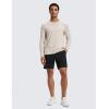 imageCRZ YOGA Stretch Cotton Chino Shorts for Men  7 Breathable Work Casual Classic Fit Twill Flat Front with PocketsBlack