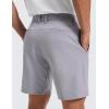 imageCRZ YOGA Stretch Cotton Chino Shorts for Men  7 Breathable Work Casual Classic Fit Twill Flat Front with PocketsGull Gray
