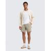 imageCRZ YOGA Stretch Cotton Chino Shorts for Men  7 Breathable Work Casual Classic Fit Twill Flat Front with PocketsOak