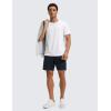 imageCRZ YOGA Stretch Cotton Chino Shorts for Men  7 Breathable Work Casual Classic Fit Twill Flat Front with PocketsTrue Navy