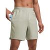 imageCRZ YOGA Mens Linerless Split Training Shorts 7  Lightweight Quick Dry Soft Workout Running Athletic Gym with PocketsFog Green