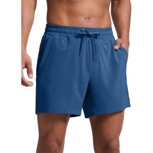 imageCRZ YOGA Mens Swim Trunks 57  Mesh Liner Quick Dry Beach Sports Casual Swimwear Shorts with PocketsFrench Navy