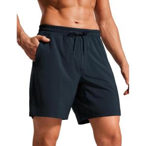 imageCRZ YOGA Mens Swim Trunks 57  Mesh Liner Quick Dry Beach Sports Casual Swimwear Shorts with PocketsTrue Navy