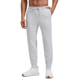imageCRZ YOGA Performance Joggers for Men 29  Breathable SweatWicking Workout Athletic Casual Pants with PocketsLight Grey Heather