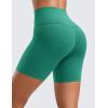 imageCRZ YOGA ButterLuxe Biker Shorts 6  High Waisted Workout Running Volleyball Spandex Yoga WomensCascadia Green