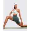 imageCRZ YOGA ButterLuxe Biker Shorts 6  High Waisted Workout Running Volleyball Spandex Yoga WomensDark Forest Green