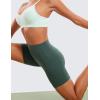 imageCRZ YOGA ButterLuxe Biker Shorts 6  High Waisted Workout Running Volleyball Spandex Yoga WomensDark Forest Green