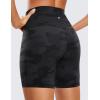 imageCRZ YOGA ButterLuxe Biker Shorts 6  High Waisted Workout Running Volleyball Spandex Yoga WomensDark Grey Camouflage 2