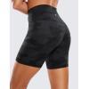 imageCRZ YOGA ButterLuxe Biker Shorts 6  High Waisted Workout Running Volleyball Spandex Yoga WomensDark Grey Camouflage 2
