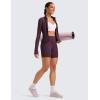 imageCRZ YOGA ButterLuxe Biker Shorts 6  High Waisted Workout Running Volleyball Spandex Yoga WomensDeep Purple