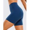 imageCRZ YOGA ButterLuxe Biker Shorts 6  High Waisted Workout Running Volleyball Spandex Yoga WomensFrench Navy