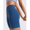 imageCRZ YOGA ButterLuxe Biker Shorts 6  High Waisted Workout Running Volleyball Spandex Yoga WomensFrench Navy