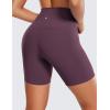 imageCRZ YOGA ButterLuxe Biker Shorts 6  High Waisted Workout Running Volleyball Spandex Yoga WomensGrape Thistle Purple