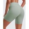 imageCRZ YOGA ButterLuxe Biker Shorts 6  High Waisted Workout Running Volleyball Spandex Yoga WomensGreen Palm Court