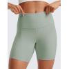imageCRZ YOGA ButterLuxe Biker Shorts 6  High Waisted Workout Running Volleyball Spandex Yoga WomensGreen Palm Court