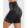 imageCRZ YOGA ButterLuxe Biker Shorts 6  High Waisted Workout Running Volleyball Spandex Yoga WomensGrey Tie Dye Flowers