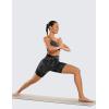 imageCRZ YOGA ButterLuxe Biker Shorts 6  High Waisted Workout Running Volleyball Spandex Yoga WomensGrey Tie Dye Flowers