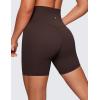 imageCRZ YOGA ButterLuxe Biker Shorts 6  High Waisted Workout Running Volleyball Spandex Yoga WomensHot Fudge Brown