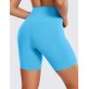 imageCRZ YOGA ButterLuxe Biker Shorts 6  High Waisted Workout Running Volleyball Spandex Yoga WomensKayak Blue