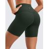 imageCRZ YOGA ButterLuxe Biker Shorts 6  High Waisted Workout Running Volleyball Spandex Yoga WomensLegend Green