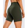 imageCRZ YOGA ButterLuxe Biker Shorts 6  High Waisted Workout Running Volleyball Spandex Yoga WomensOlive Green