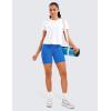imageCRZ YOGA ButterLuxe Biker Shorts 6  High Waisted Workout Running Volleyball Spandex Yoga WomensSparkle Blue