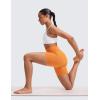 imageCRZ YOGA ButterLuxe Biker Shorts 6  High Waisted Workout Running Volleyball Spandex Yoga WomensTiger Orange