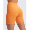 imageCRZ YOGA ButterLuxe Biker Shorts 6  High Waisted Workout Running Volleyball Spandex Yoga WomensTiger Orange