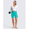 imageCRZ YOGA ButterLuxe Biker Shorts 6  High Waisted Workout Running Volleyball Spandex Yoga WomensTropics Teal
