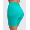 imageCRZ YOGA ButterLuxe Biker Shorts 6  High Waisted Workout Running Volleyball Spandex Yoga WomensTropics Teal
