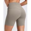 imageCRZ YOGA ButterLuxe Biker Shorts 6  High Waisted Workout Running Volleyball Spandex Yoga WomensWarm Ash Grey