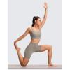 imageCRZ YOGA ButterLuxe Biker Shorts 6  High Waisted Workout Running Volleyball Spandex Yoga WomensWarm Ash Grey