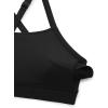 imageCRZ YOGA Butterlift CutOut Cross Back Sports Bras for Women  Medium Impact Adjustable Thin Straps Pilates Padded Gym TopsBlack