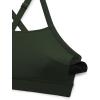 imageCRZ YOGA Butterlift CutOut Cross Back Sports Bras for Women  Medium Impact Adjustable Thin Straps Pilates Padded Gym TopsLegend Green