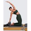 imageCRZ YOGA Butterlift CutOut Cross Back Sports Bras for Women  Medium Impact Adjustable Thin Straps Pilates Padded Gym TopsLegend Green