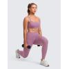 imageCRZ YOGA Butterlift CutOut Cross Back Sports Bras for Women  Medium Impact Adjustable Thin Straps Pilates Padded Gym TopsLight Lavender