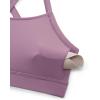 imageCRZ YOGA Butterlift CutOut Cross Back Sports Bras for Women  Medium Impact Adjustable Thin Straps Pilates Padded Gym TopsLight Lavender