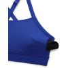 imageCRZ YOGA Butterlift CutOut Cross Back Sports Bras for Women  Medium Impact Adjustable Thin Straps Pilates Padded Gym TopsWaves Blue