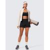 imageCRZ YOGA Butterlift Linerless Shorts for Women 3  High Waisted Comfy Yoga Casual Lounge Workout with PocketsBlack