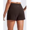 imageCRZ YOGA Butterlift Linerless Shorts for Women 3  High Waisted Comfy Yoga Casual Lounge Workout with PocketsHot Fudge Brown