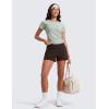 imageCRZ YOGA Butterlift Linerless Shorts for Women 3  High Waisted Comfy Yoga Casual Lounge Workout with PocketsHot Fudge Brown