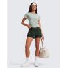 imageCRZ YOGA Butterlift Linerless Shorts for Women 3  High Waisted Comfy Yoga Casual Lounge Workout with PocketsLegend Green