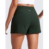 imageCRZ YOGA Butterlift Linerless Shorts for Women 3  High Waisted Comfy Yoga Casual Lounge Workout with PocketsLegend Green