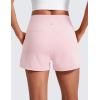 imageCRZ YOGA Butterlift Linerless Shorts for Women 3  High Waisted Comfy Yoga Casual Lounge Workout with PocketsStrawberry Pink