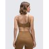 imageCRZ YOGA Butterluxe Adjustable Spaghetti Strap Sports Bras for Women  Scoop Neck Wireless Padded Yoga Workout Crop TopAllspice