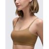 imageCRZ YOGA Butterluxe Adjustable Spaghetti Strap Sports Bras for Women  Scoop Neck Wireless Padded Yoga Workout Crop TopAllspice